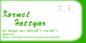 kornel hattyar business card